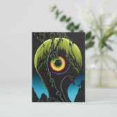 怖い眼球植物はがき ポストカード (スタンド正面)
