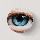 怖い眼球&ハロウィンブルーアイ/不気味なゾンビ 缶バッジ (正面)