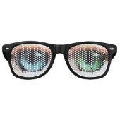 怖い眼球,ハロウィンブルー+グリーンアイ/スプキー レトロサングラス (正面)