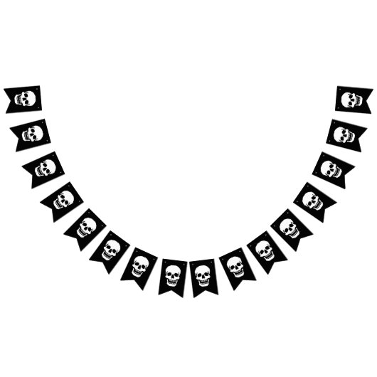 怖い笑いスカル バンティングフラッグ (全)