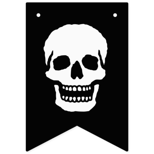 怖い笑いスカル バンティングフラッグ (第2の旗)
