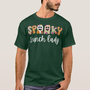 怖い給食のおばさん学校の食堂調理師ハロウィン Tシャツ