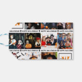 怖い自分のフォトモノグラムの追加ハッピーハローウィン ギフトタグ (裏面横)