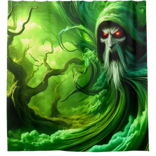 怖い自然 シャワーカーテン (正面)