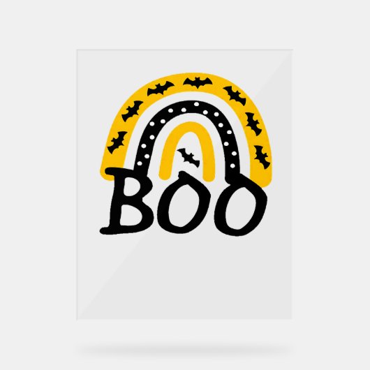 怖い虹とハロウィン不気味ン アクリルサイン (正面)