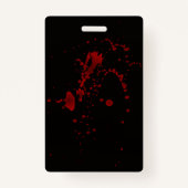 怖い血まみれのハロウィンコスチュームパーティー ブラック VIP バッジ (裏面)