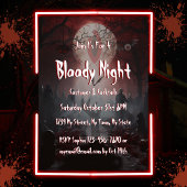 怖い血ナイトアダルトハローウィンパーティ 招待状