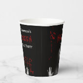 怖い血ハロウィーンの衣装パーティーブラック 紙コップ (右)