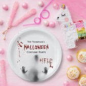 怖い血ハロウィーンの衣装パーティー白 ペーパープレート (パーティー)