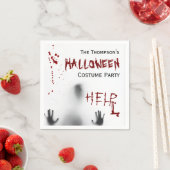 怖い血ハロウィーン衣装パーティーホワイトナプキン スタンダードカクテルナプキン (インサイチュ)