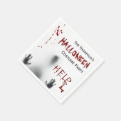 怖い血ハロウィーン衣装パーティーホワイトナプキン スタンダードカクテルナプキン (角)