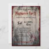 怖い血液血ハローウィンパーティ 招待状 (正面)
