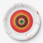 怖い血球眼球ハロウィン ペーパープレート (正面)