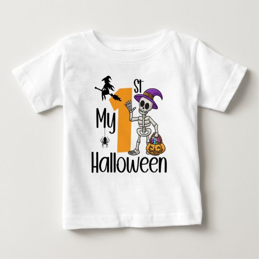 怖い衣装ギフトかわいい衣装マイ1stハロウィーン ベビーTシャツ (正面)