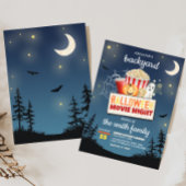 怖い裏庭ハロウィーン映画ナイトパーティー 招待状