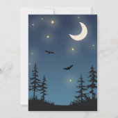 怖い裏庭ハロウィーン映画ナイト誕生日 招待状 (裏面)