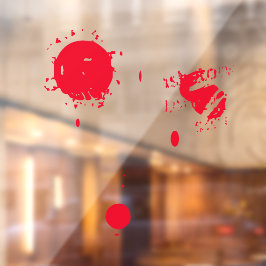 怖い赤いおもしろい滴下血の不気味なハロウィーン ウィンドウサイン