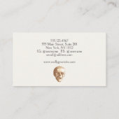 怖い赤い人間のスカルハロウィーン 名刺 (裏面)