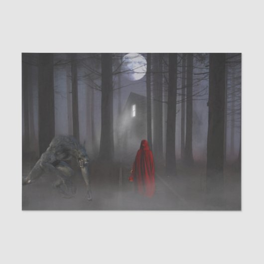 怖い赤ずきんちゃん狼男 薄葉紙 (正面)