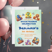 怖い赤ちゃん恐竜 テーマ 子供の誕生日 ハロウィン 招待状