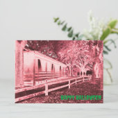 怖い赤と黒のキャビンウッズハローウィンパーティ 招待状 (スタンド正面)