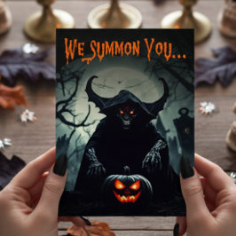 怖い赤目悪魔ハローウィンパーティ 招待状
