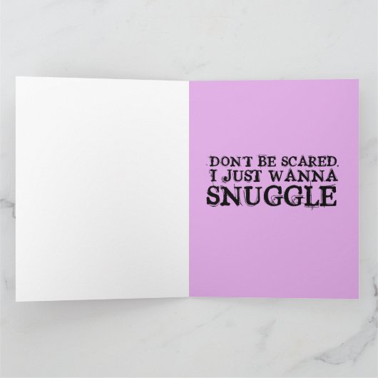 怖い邪悪なピエロがあなたのことを考えている グリーティングカード (内部)