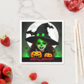 怖い邪悪な魔女ハローウィンパーティ スタンダードカクテルナプキン (インサイチュ)