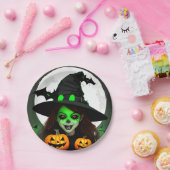 怖い邪悪な魔女ハローウィンパーティ ペーパープレート (パーティー)