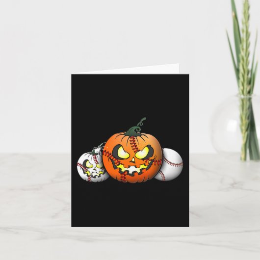 怖い野球コーチ教師2023パンプキンハロウィーン カード (正面)