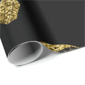 怖い金ゴールド黒蛇の天術または治療 ラッピングペーパー (ロールコーナー)