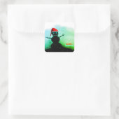 怖い雪だるま スクエアシール (バッグ)