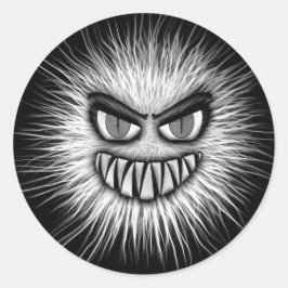 怖い雪だるま ラウンドシール