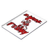 怖い面白いハロウィーンピエロホッケーゴアリー ノートブック (左側)