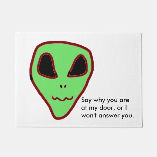 怖い顔が応答しない ドアマット (正面)