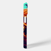 怖い顔のオレンジ色のカボチャ, ハロウィン Case-Mate iPhoneケース (裏面 / 右)