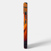 怖い顔のオレンジ色のカボチャ, ハロウィン Case-Mate iPhoneケース (裏面 / 左)