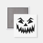 怖い顔ハロウィンホワイト マグネット (正面/裏面)