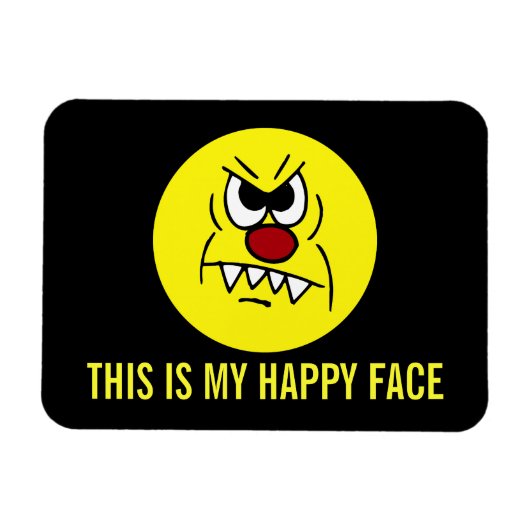 怖い顔不機嫌 マグネット (横)