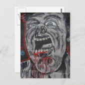 怖い顔落書き ポストカード (正面/裏面)