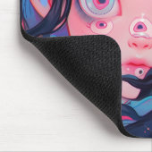 怖い風変わりかわいいアニメの少女 マウスパッド (コーナー)