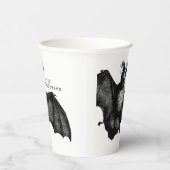 怖い飛んでいるヴィンテージこうもりハローウィンパーティ 紙コップ (右)