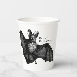 怖い飛んでいるヴィンテージこうもりハローウィンパーティ 紙コップ