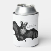 怖い飛んでいるヴィンテージこうもりハローウィンパーティ 缶クーラー (缶正面)