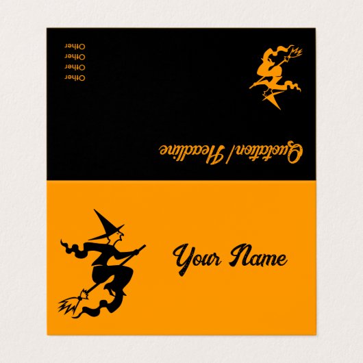 怖い飛んでいる魔女 名刺 (外部フラット)