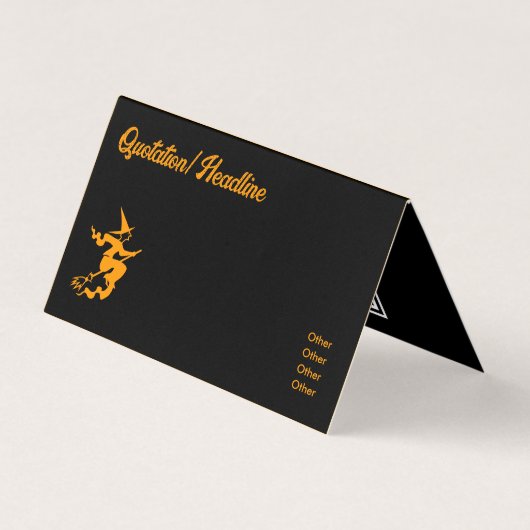 怖い飛んでいる魔女 名刺 (裏面)