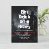 怖い食べ物 飲み物 で怖いハロウィンパーティー 招待状 (スタンド正面)