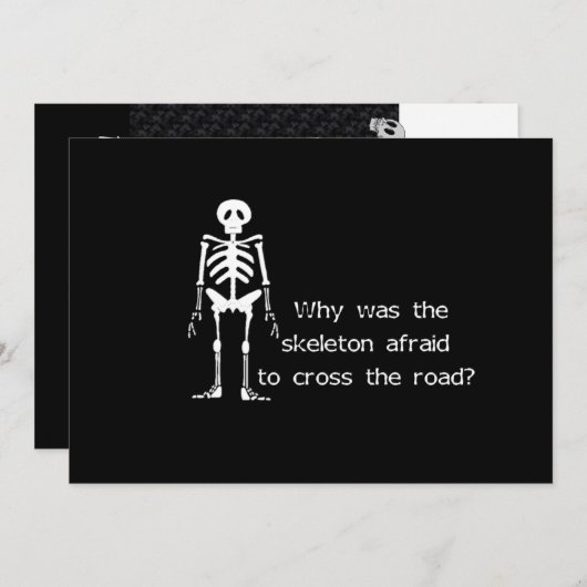 怖い骨格 招待状 (正面/裏面)