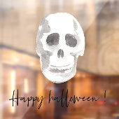 怖い骷髏 黒と白 | ハッピーハロウィン ウィンドウサイン (シート2)