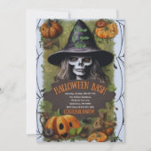 怖い魔女のハロウィンパーティー 招待状 (正面)
